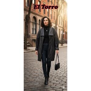 Vintage El Torro 80’s Genuine Leather Patchwork Coat Sz. L